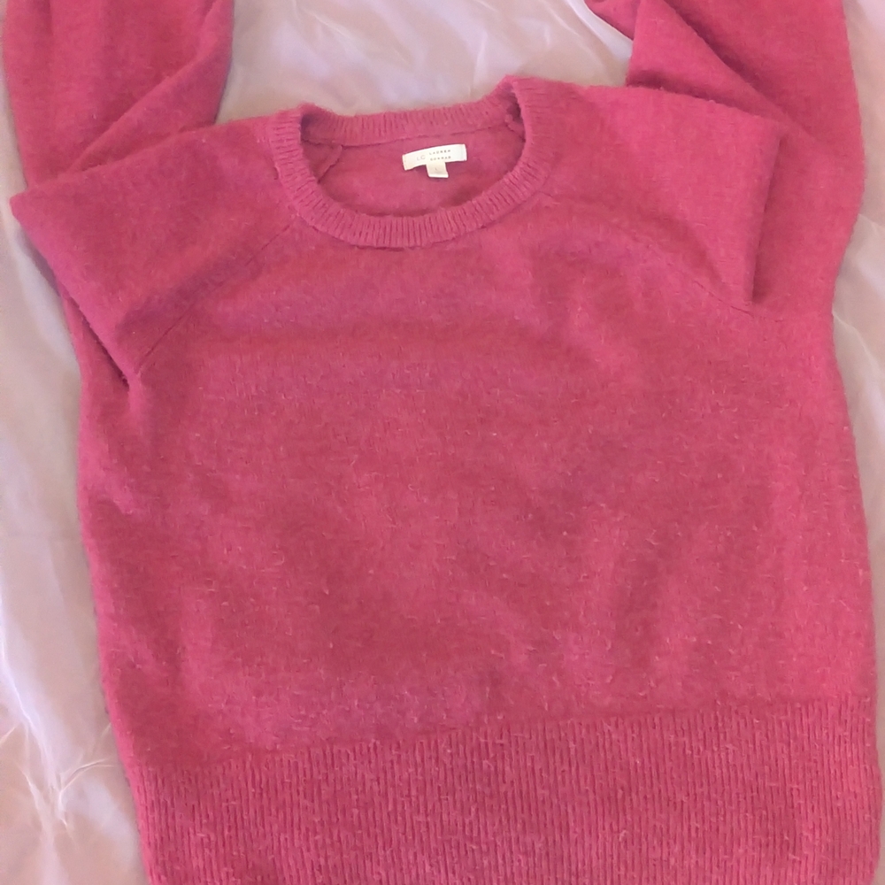 LC Lauren Conrad Fuchsia Crew Neck Sweater